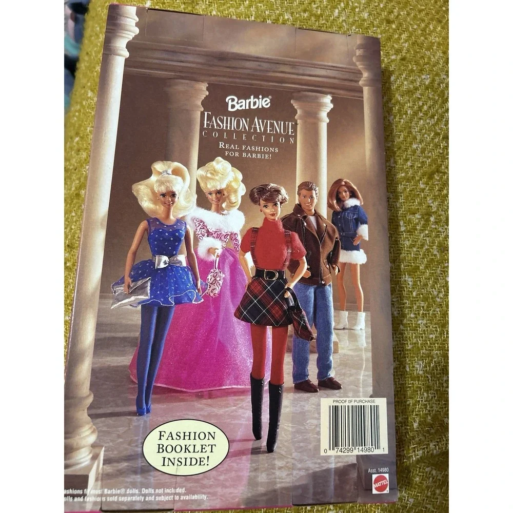 Barbie Fashion Avenue Boutique Red Jumper Dress & Boots Purse 1995 Vintage 90s